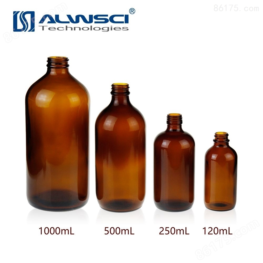 棕色试剂窄口瓶样品瓶60mL120mL250mL1000mL